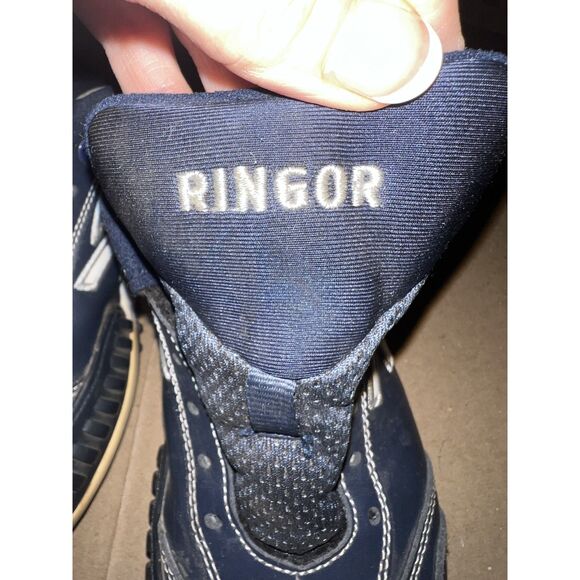 Ringor Pure Leather Softball Turf Shoe Blue Women Size 9.5 Men 7.5 - Picture 6 of 7